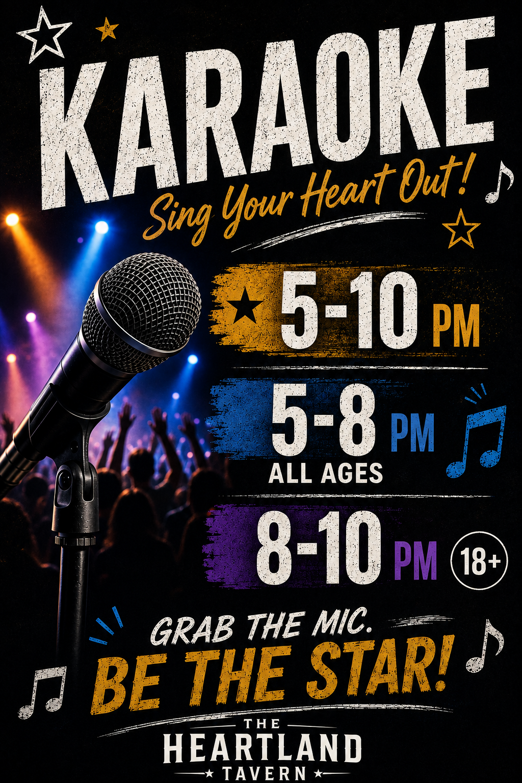 Karaoke every Saturday