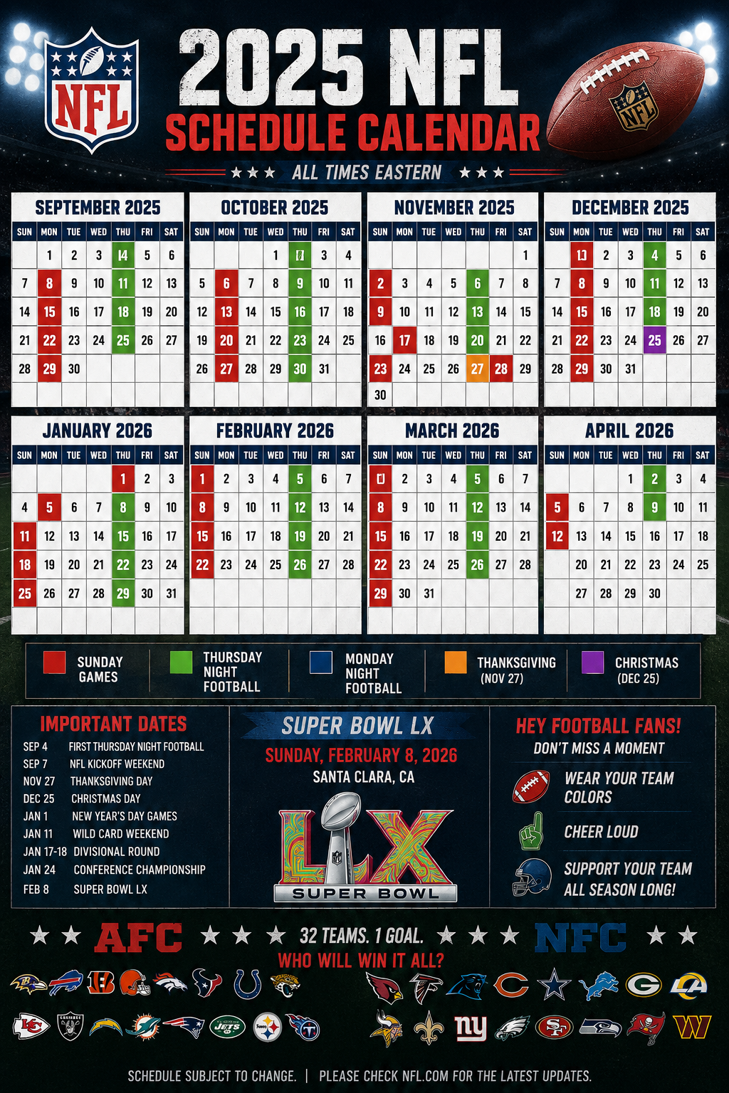 NFL schedule